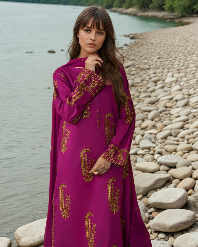 Amber Embroidered Ready To Wear 2pcs Stitch Suit